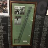 Football: Bobby Moore, framed and glazed montage containing a photograph of Sir Bobby playing