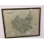 Antiquarian map of Leicestershire 1830. Drawn under the supervision, and printed by T. L. Murray.