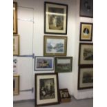 Photographs, Picture and Prints 1940s: Six framed photographs depicting the village of Kiddington,