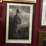 Sir Henry Raeburn: Etching in black & white "The McNab" hand signed lower left by the artist. Framed