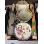 19th cent. Ceramics: Royal Doulton part sandwich set, Caltonware floral bowl plus a Crown Derby