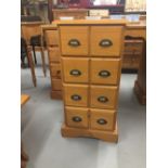 20th cent. Pine 8 drawer chest. 16½ins. x 32ins. x 16ins.