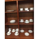Early 20th cent. Ceramics: Part tea set, cups x 9, cake plates x 2, milk jug, sugar bowl, side