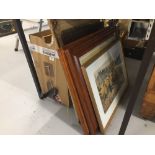 Prints, Watercolours, Oils & Frames: Various subjects, sizes and artists. Approx. 18.