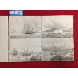 Art: Superb 19th cent. Album of watercolours and sketches of The Grand Tour, marine, landscapes,