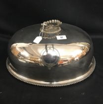 19th CENTURY STEAMBOATS: Loch Lomond Steamboat company, silver plated, oval domed cloche. The