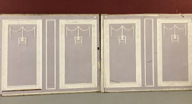 R.M.S. MAURETANIA: First-Class decorative panels with Louis XVI style mouldings in relief with