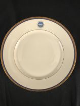 AIRSHIP/ZEPPELIN: Fine DZR "Deutsche Zeppelin Reederei"dinner plates with maker's mark - "