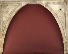 R.M.S. MAURETANIA: White painted arched ceiling sections, marked on reverse "Aft end stair" - a