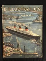 OCEAN LINER: Normandie L'Illustration special issue, soft cover.