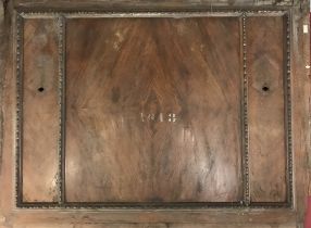 R.M.S. MAURETANIA: Walnut panel sections believed from around the First-Class staircase area.