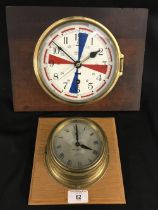 THE ALLAN ROUSE COLLECTION - CLOCKS: A Simpson Lauren celeste yacht alarm clock in brass, bulkhead