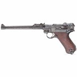 Lange Pistole 08, DWM 1918Kal. 9 mm Luger, Nr. 819, Nummerngleich bis auf Kammerfang. Lauf matt.