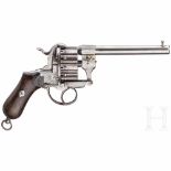 Stiftfeuerrevolver J. Chaineux, Belgien, um 1870Kal. 9 mm SF, Nr. ---, Gezogener Rundlauf, Länge 150