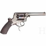 Perkussionsrevolver Tranter 2. Modell mit Doppelabzug, im Kasten, um 1855Kal. .380 Perk., Nr. 12,