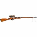 Scharfschützengewehr Mosin Nagant Mod. 1891/30, Ishevsk 1944, mit ZF PUKal. 7,62x54R, Nr. 3394,