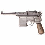 Mauser C 96 Bolo, mit TascheKal. 7,63 mm, Nr. 531584, Nummerngleich inkl. Griffschalen bis auf