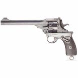 Webley Fosbery Target Model 1903, Small FrameKal. .455, Nr. 1313, Nummerngleich. Spiegelblanker