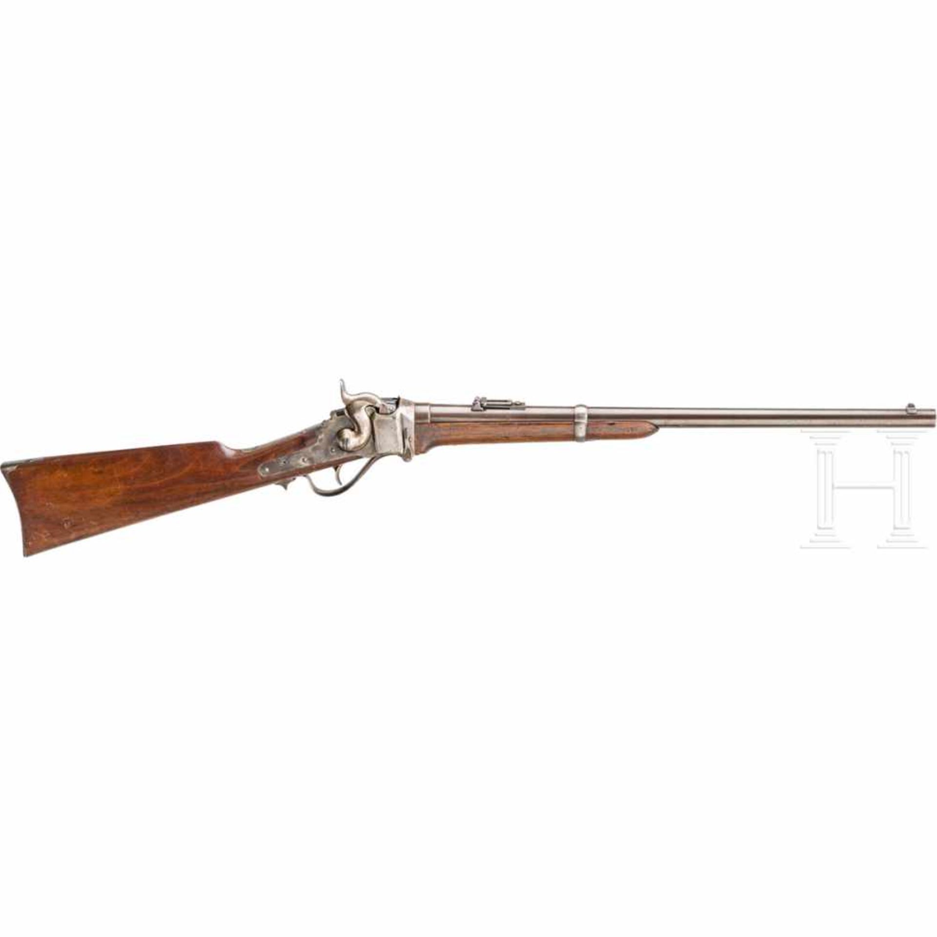 Sharps New Model 1865 CarbineKal. .52-70 RF, Nr. 16389, Sechsfach gezogener, blanker Lauf, Länge