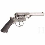 Perkussionsrevolver Adams Mod. 1851, BelgienKal. .380 Perk., Nr. 11038, Fünffach gezogener,