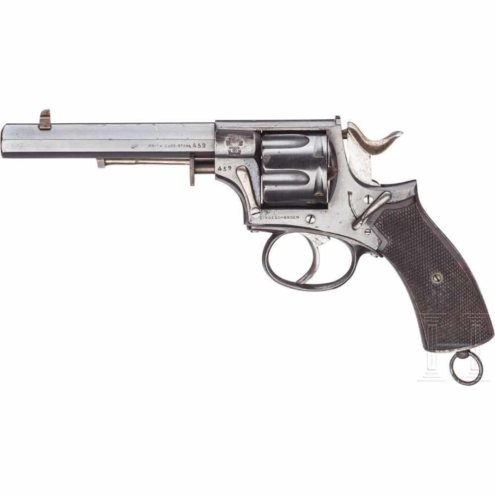 Offiziersrevolver Typ M 1883, deutscher HerstellerKal. 10,6mm Dt. Ord., Nr. 452, Blanker,