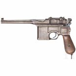 Mauser C 96, "Wartime Commercial"Kal. 7,63 mm, Nr. 398476, Nummerngleich inkl. Griffschalen, bis auf