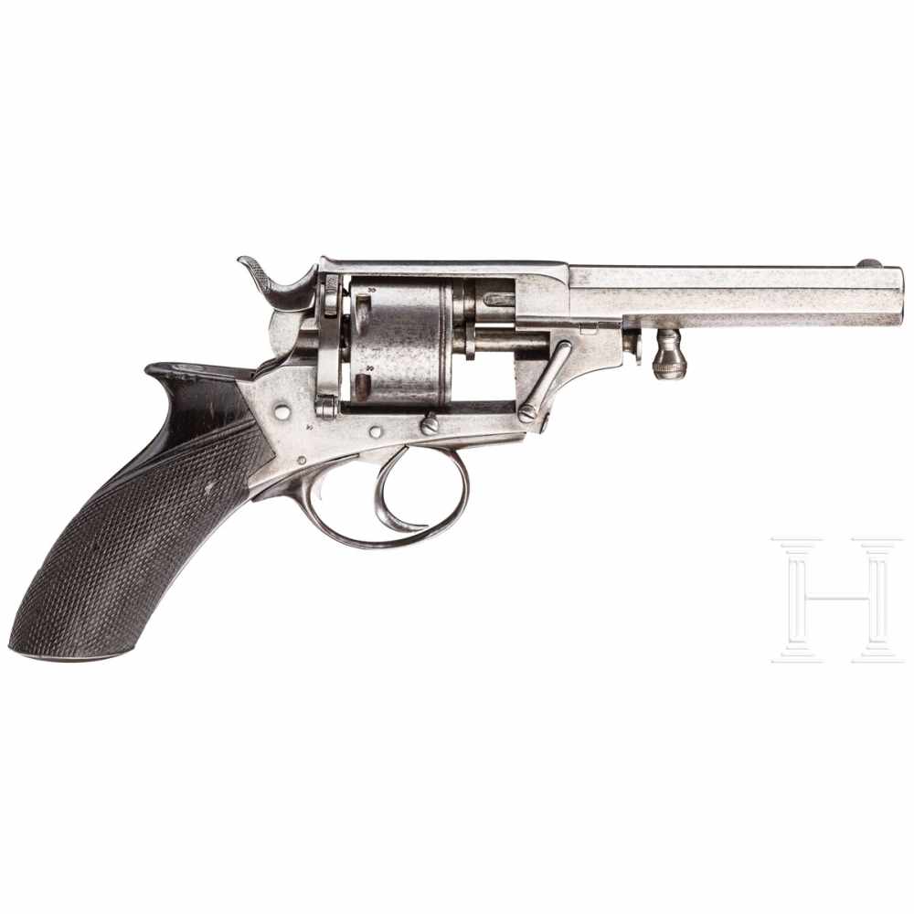 Revolver Thomas, um 1870Kal. .380 CF, Nr. 1087, Sechsfach gezogener, blanker Oktagonallauf, Länge - Image 2 of 2