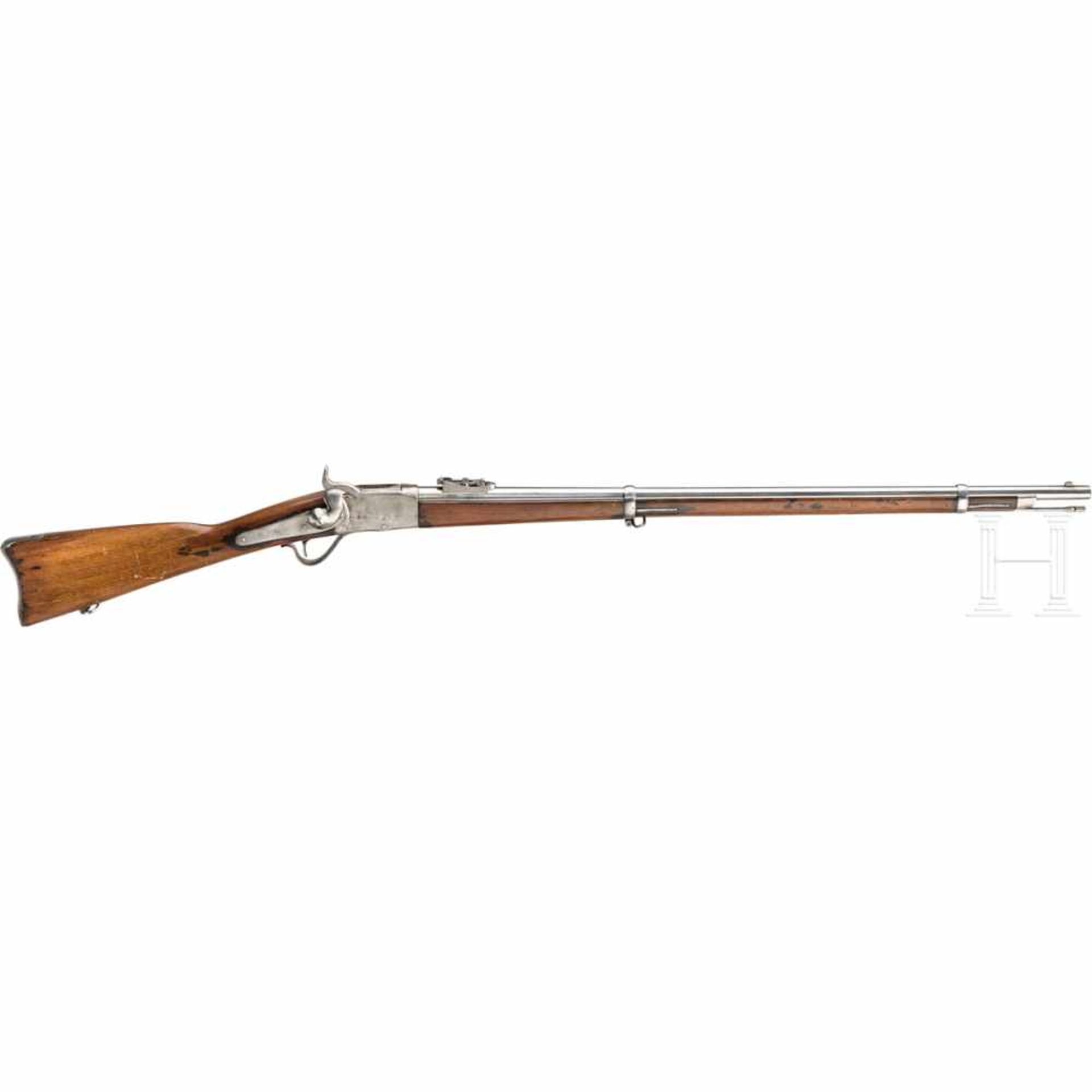Peabody Military Rifle M 1870Kal. .43, Nr. ohne, Dreifach gezogener, fast blanker Lauf, Länge 33".