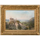 Julius Kruchen (1845 - 1912) - Schloss Neuschwanstein, um 1890Öl auf Leinwand und Keilrahmen.