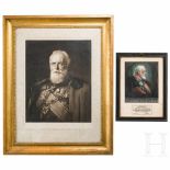 Wilhelm Freiherr von Leonrod - zwei Portraits von König Ludwig III.S/W-Druck auf Papier. Portrait in