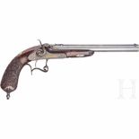 Luxus-Kipplauf-Scheibenpistole, Peter Schenk & Sohn, Marienbad, um 1880Kal. 9,5 mm, Nr. ohne,