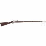 Rifle Musket Mod. 1863, SpringfieldKal. .58 (Blackpowder). Gezogener rauer Lauf, Länge 91,5 cm.