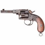 Reichsrevolver Mod. 1883, Erfurt, mit TascheKal. 10,6 mm, Nr. 4211, Nummerngleich inkl. Schrauben,