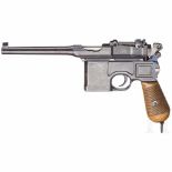 Mauser C 96, "Wartime Commercial", mit kaiserlicher Abnahme und KastenKal. 7,63 mm Mauser, Nr.