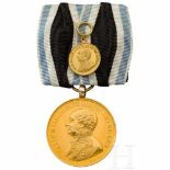 Bayerische Goldene Militär-Verdienstmedaille - "Tapferkeitsmedaille" - aus dem Weltkrieg 1914/