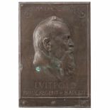 Wilhelm Freiherr von Leonrod - Portraitrelief des Prinzregenten LuitpoldBronze, Hohlguss. Oben in