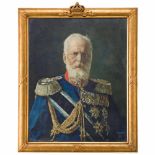 Wilhelm Freiherr von Leonrod - Portrait König Ludwigs III.Farbdruck nach Ölgemälde. Bruststück in