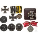 Zwei Eiserne Kreuze 1. Klasse, 1914, Auszeichnungen eines WürttembergerEisernes Kreuz 1. Klasse,