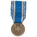 Medaille "Al Valore di Marina" für Sergeant ThomasBronze, reliefiert, schauseitig das Savoyer Wappen