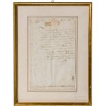 Joseph Fouché (1759 - 1820) - Brief an den Außenminister Champagny, 1808Von Fouché unterzeichneter