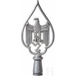 An Army Standard FinialPolished cast aluminium alloy, slightly conical shaft, lower end with two