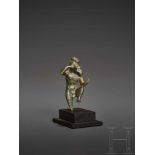 Tanzender Pan, Bronze, römisch, 2. Jhdt.Bronzefigur des tanzenden Gottes mit langem Ziegenbart,