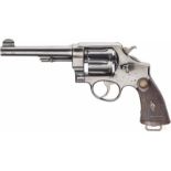 Smith & Wesson U.S. Service Mod. 1917, mit Tasche und ClipsKal. .45 ACP, Nr. 30231, Nummerngleich.