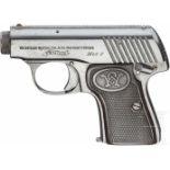 Walther Mod. 2 mit Ladeanzeiger (automatischer oder Springkimme)Kal. 6,35 mm Brown., Nr. 13988,