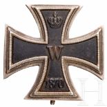 Eisernes Kreuz 1. Klasse, 1870, in sog. PrinzengrößeEK, mehrteilig gefertigt, magnetischer