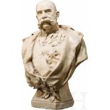 Kaiser Franz Joseph I. von Österreich - GipsbüsteGips mit heller Farbfassung. Der Kaiser in