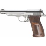 Walther Olympia-Pistole "Jägerschaftsmodell"Kal. .22 l.r., Nr. 8135, Nummerngleich. Blanker Lauf,