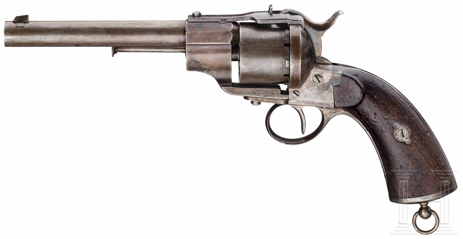 Revolver Lefaucheux Mod. 1864-98, für Kavallerie und ArtillerieKal. 12 mm SF, Nr. 81324,