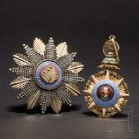 The Most Illustrious Order of Chula Chom Klao - Ordensset der 1. KlasseDie Halsdekoration in Gelb-