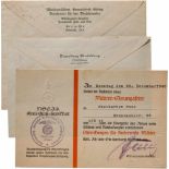 Hermann Göring und Obersalzberg - drei DokumenteBriefkuvert mit Absender-Stempel "